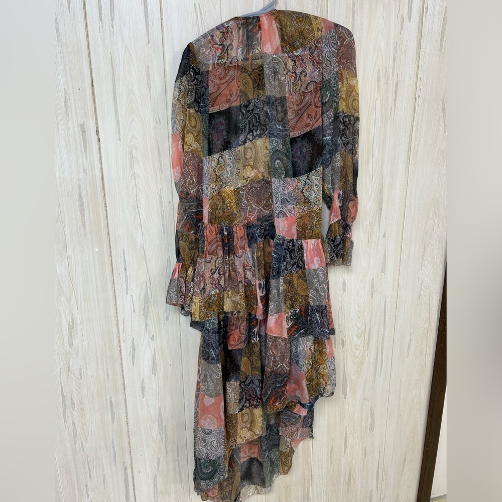 Zimmermann x Barney’s Paisley Patchwork Silk Midi Dress